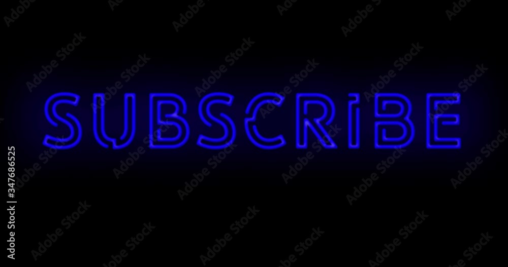 Flashing LINK BELOW Green Neon Sign flashing on and off with flicker 4K