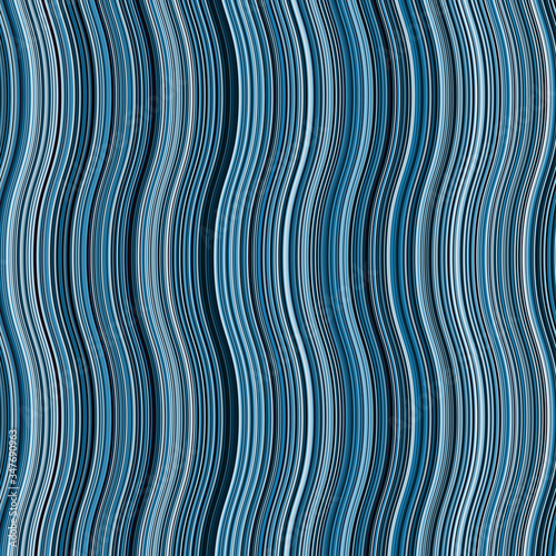 The African Style Blue Fabric Patterns, Abstract Colorful Wave Texture 