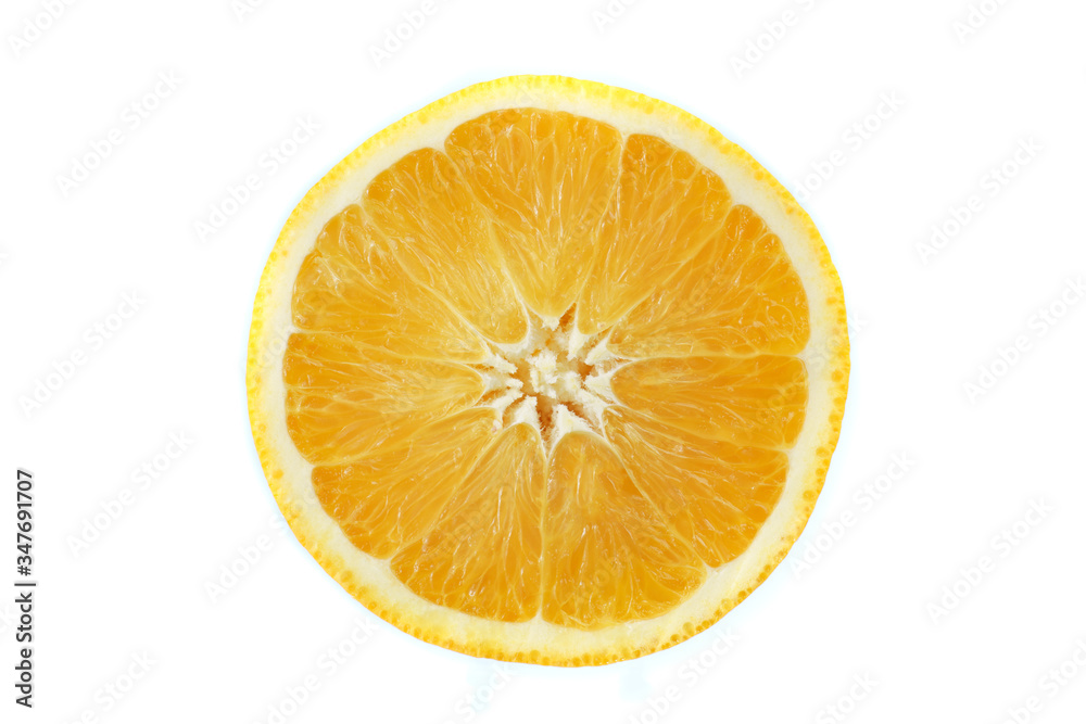 Fresh orange slices on white isolate background. Fresh orange slices on white isolate background.