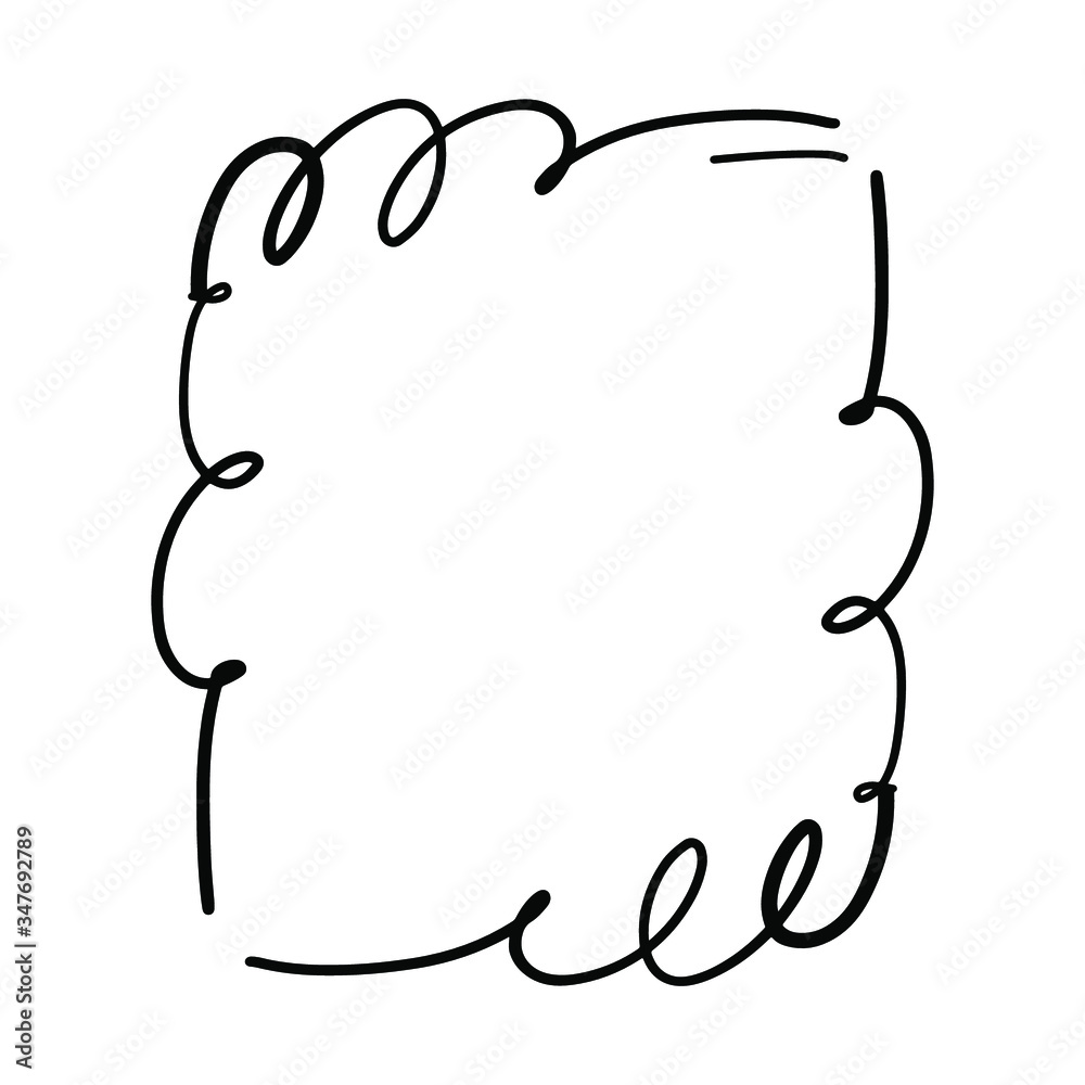Doodle frame illustration. Hand drawn for ryour design Doodle frame illustration. Hand drawn for ryour design