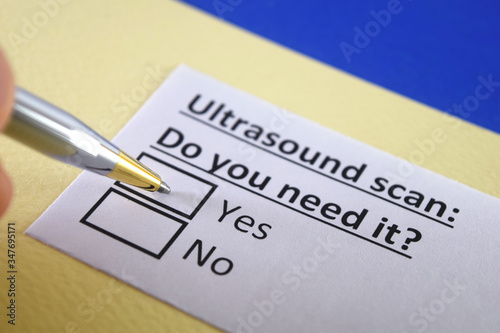 One person is answering question about ultrasound scan.