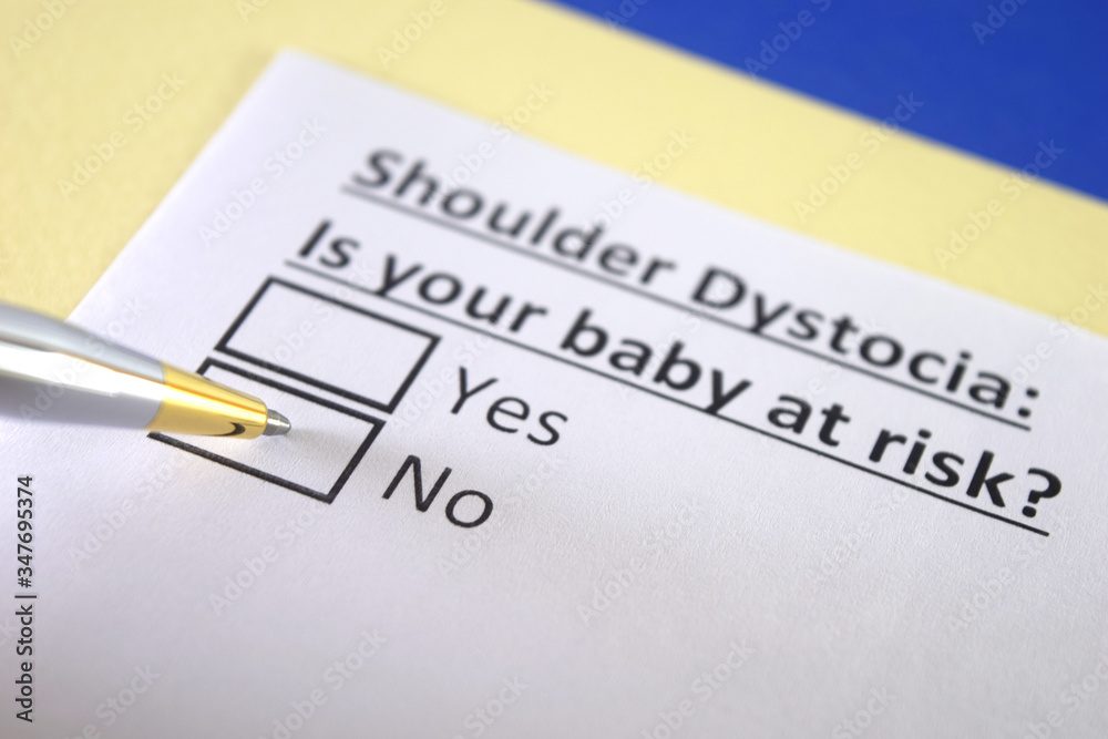 One person is answering question about shoulder dystocia. One person is answering question about shoulder dystocia.