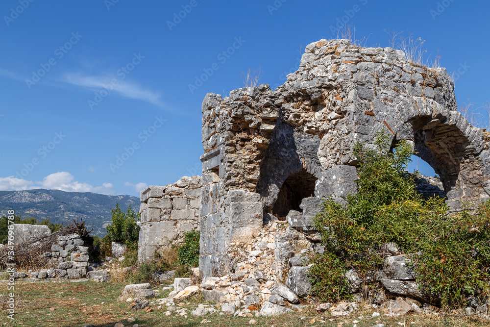 Ruins of Sidyma ancient city, Turkey