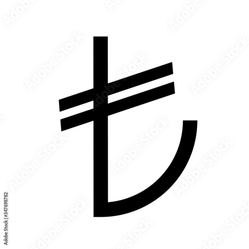 Turkish lira sign, symbol, Vector pictogram