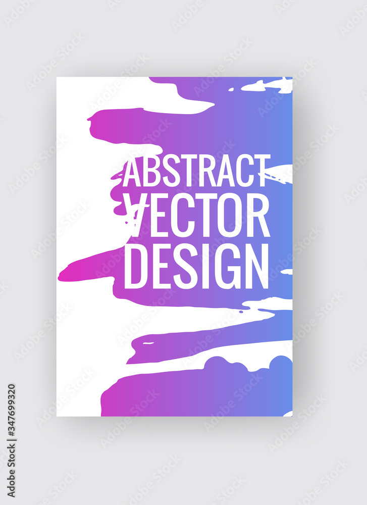 Fototapeta premium Abstract vector poster templates. Colorful threads composition.