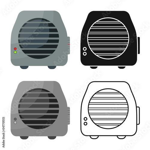 Vector design of heater and thermal logo. Graphic of heater and room stock vector illustration. © Svitlana