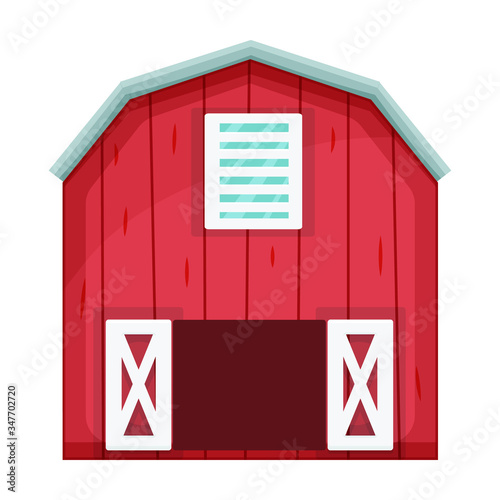 Barn vector icon.Cartoon vector icon isolated on white background barn.