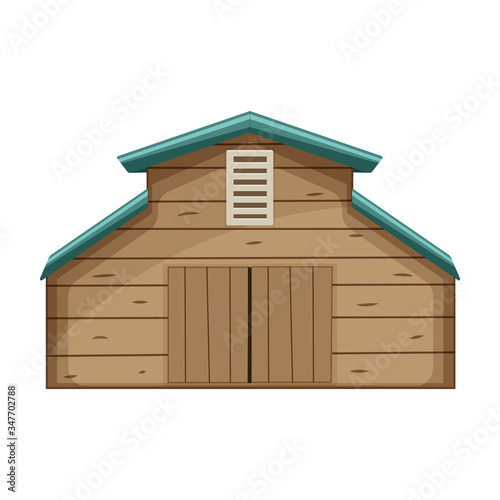 Barn vector icon.Cartoon vector icon isolated on white background barn.