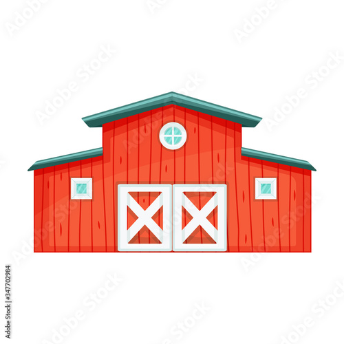 Barn vector icon.Cartoon vector icon isolated on white background barn.