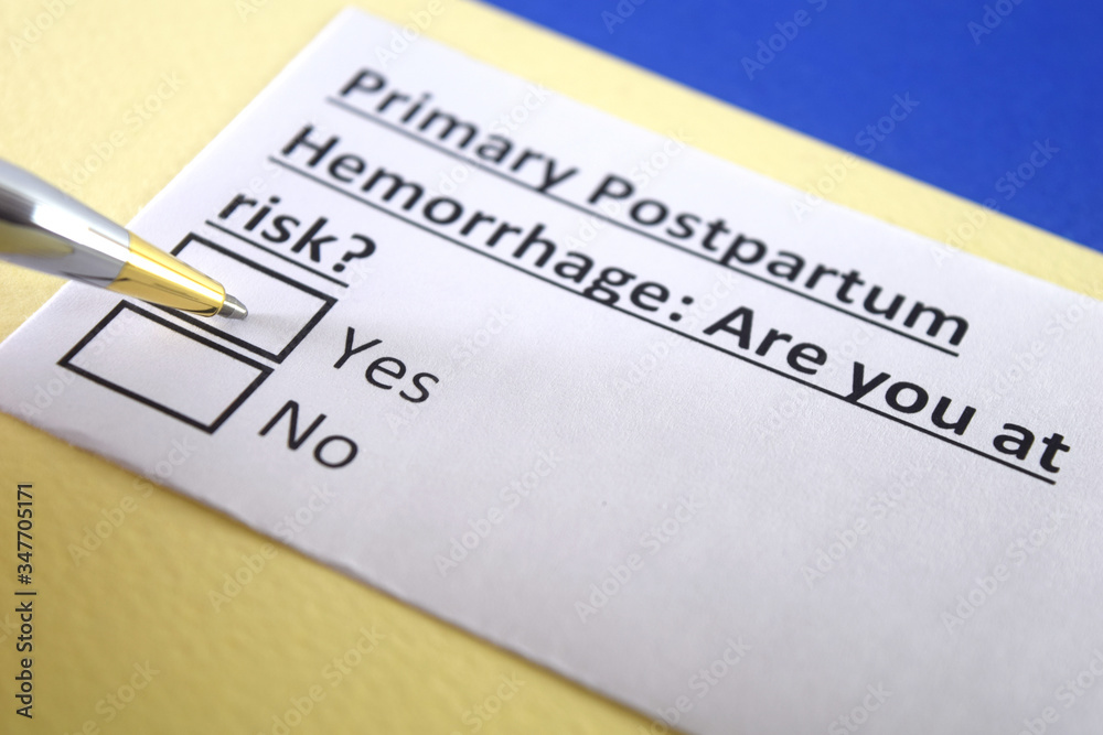 One person is answering question about primary postpartum hemorrhage.