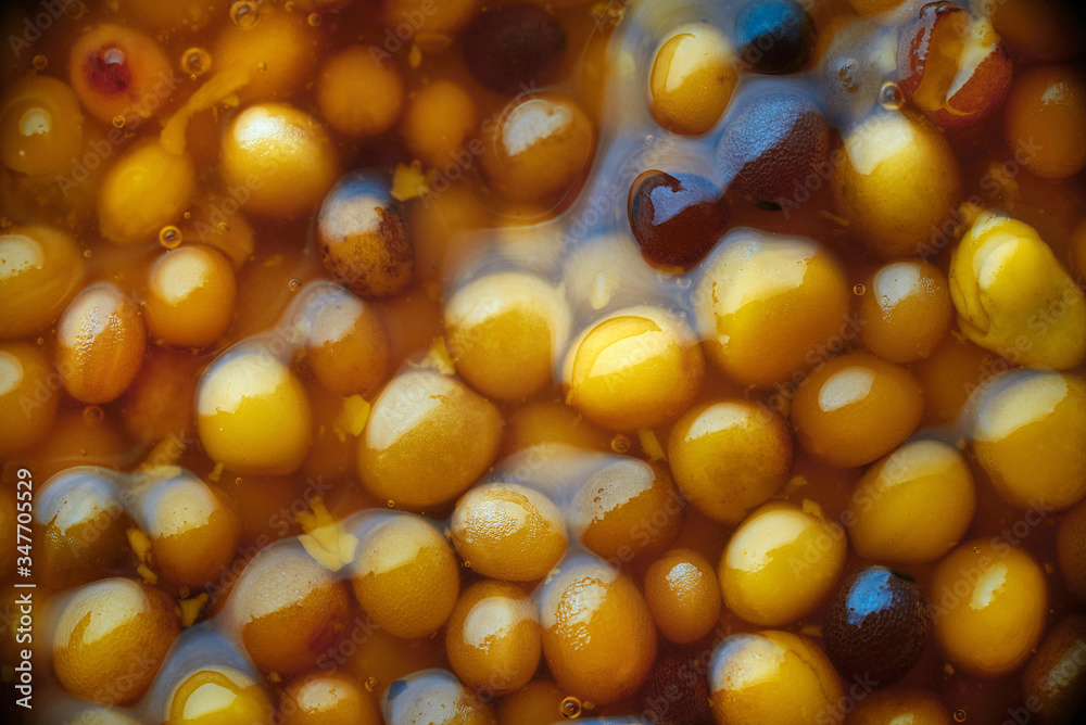 french dijon mustard beans macro background french dijon mustard beans macro background