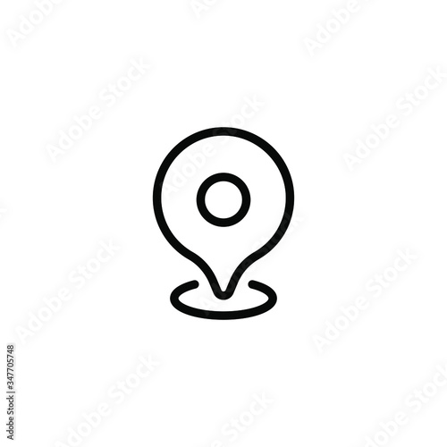 Free Download Pin location icon design line art style isolated on white background. Vector - GFXLoad