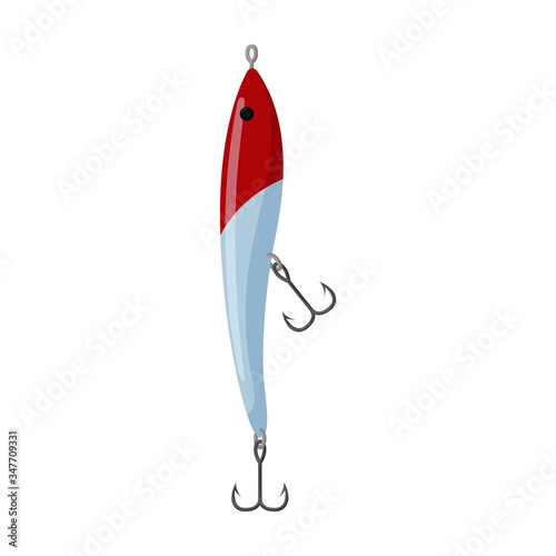 Tackle bait vector icon.Cartoon vector icon isolated on white background tackle bait.