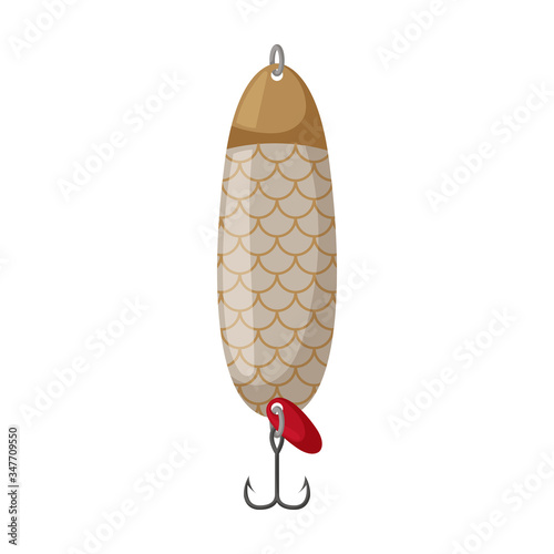 Tackle bait vector icon.Cartoon vector icon isolated on white background tackle bait.