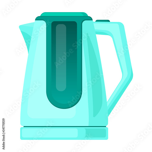 Electricity kettle vector icon.Cartoon vector icon isolated on white background electricity kettle.