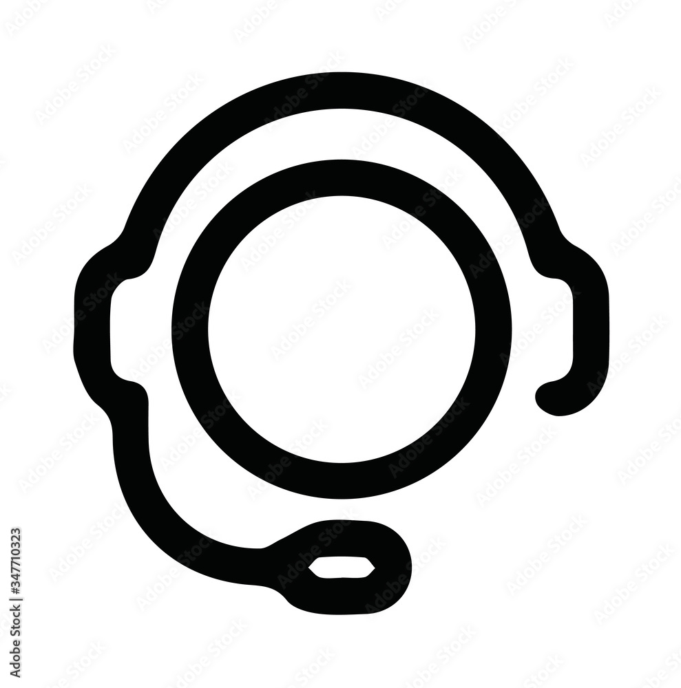 Customer phone support symbol on white background. Customer phone support symbol on white background.