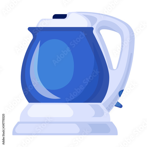 Electricity kettle vector icon.Cartoon vector icon isolated on white background electricity kettle.