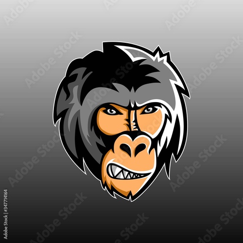 Gorilla head mascot vector design