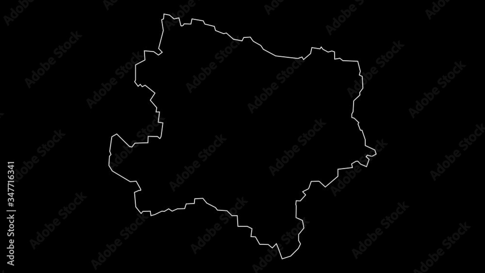 Lower Austria map outline animation Lower Austria map outline animation