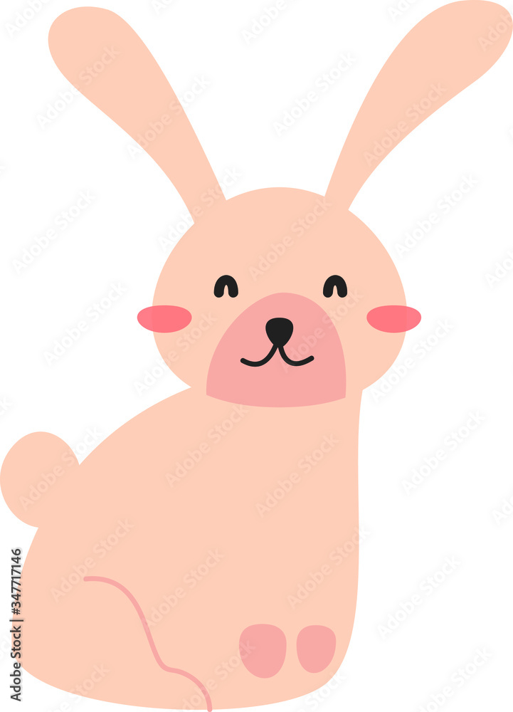 Cartoon Rabbit. Cute Cartoon Rabbit, Vector illustration on a white background. Drawing for children Cartoon Rabbit. Cute Cartoon Rabbit, Vector illustration on a white background. Drawing for children