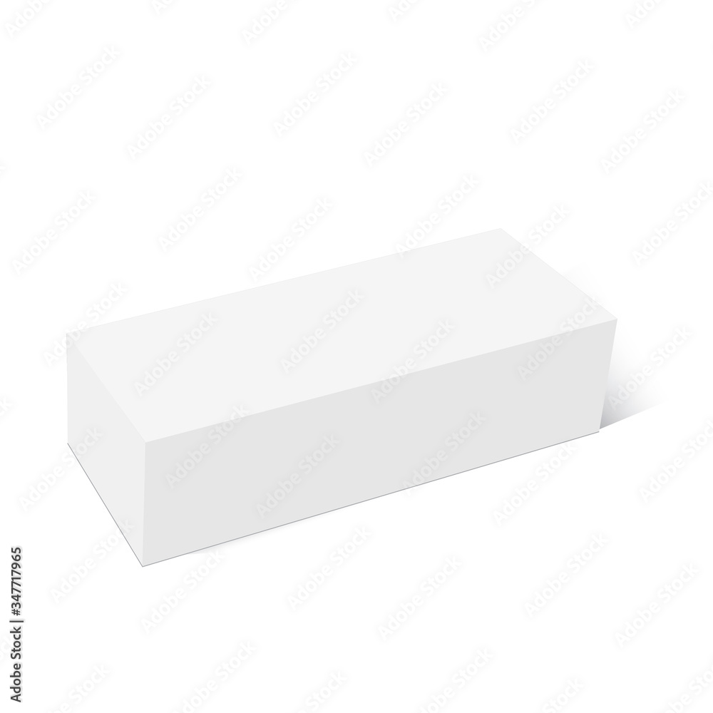 White product cardboard package box. Mock up Vector illustration White product cardboard package box. Mock up Vector illustration