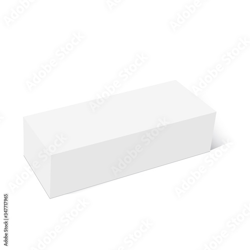 White product cardboard package box. Mock up Vector illustration © Azad Mammedli