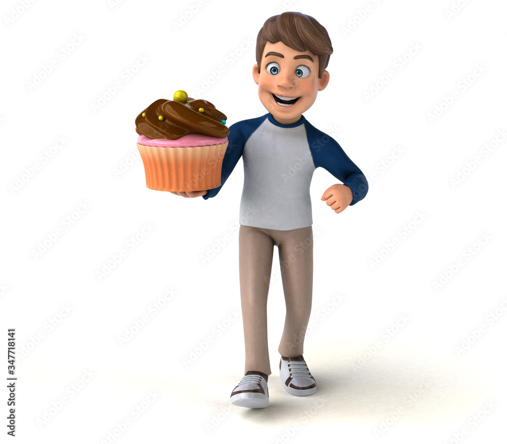 3D cartoon character fun teenager 3D cartoon character fun teenager