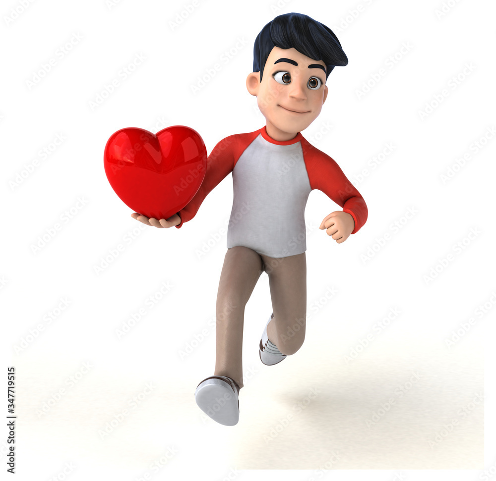 Fun 3D Asian teenager with a manga style Fun 3D Asian teenager with a manga style