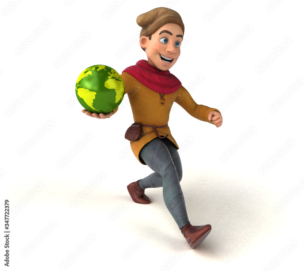 3D Illustration of a medieval historical character 3D Illustration of a medieval historical character
