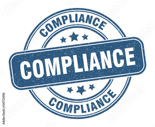 compliance stamp. compliance label. round grunge sign