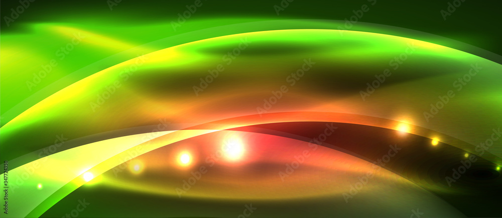 Abstract background. Shiny design neon waves with light effects, techno trendy design. Vector Illustration For Wallpaper, Banner, Background, Card, Book Illustration, landing page Abstract background. Shiny design neon waves with light effects, techno trendy design. Vector Illustration For Wallpaper, Banner, Background, Card, Book Illustration, landing page