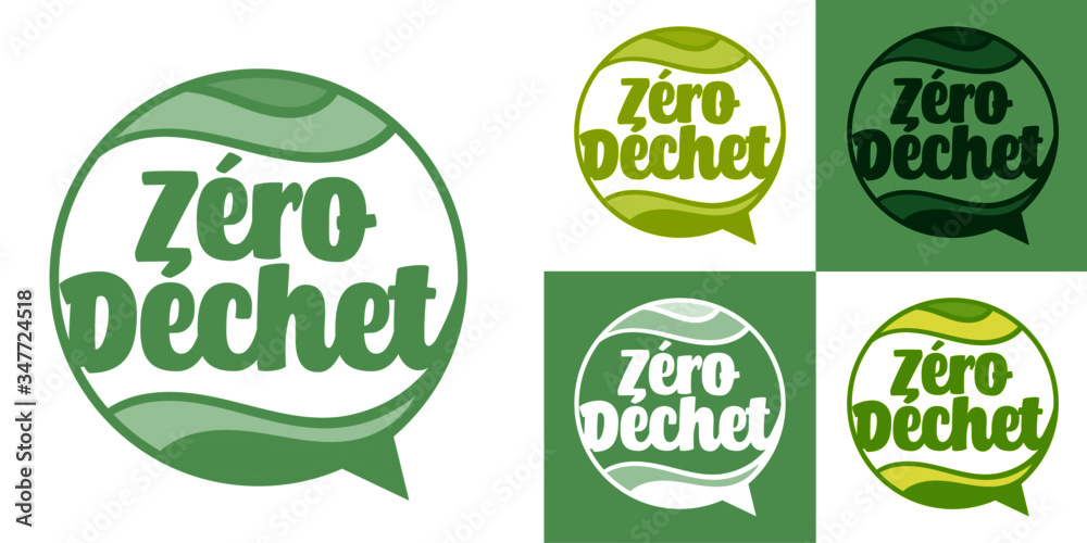 Zéro déchet - logo / label / autocollant Zéro déchet - logo / label / autocollant