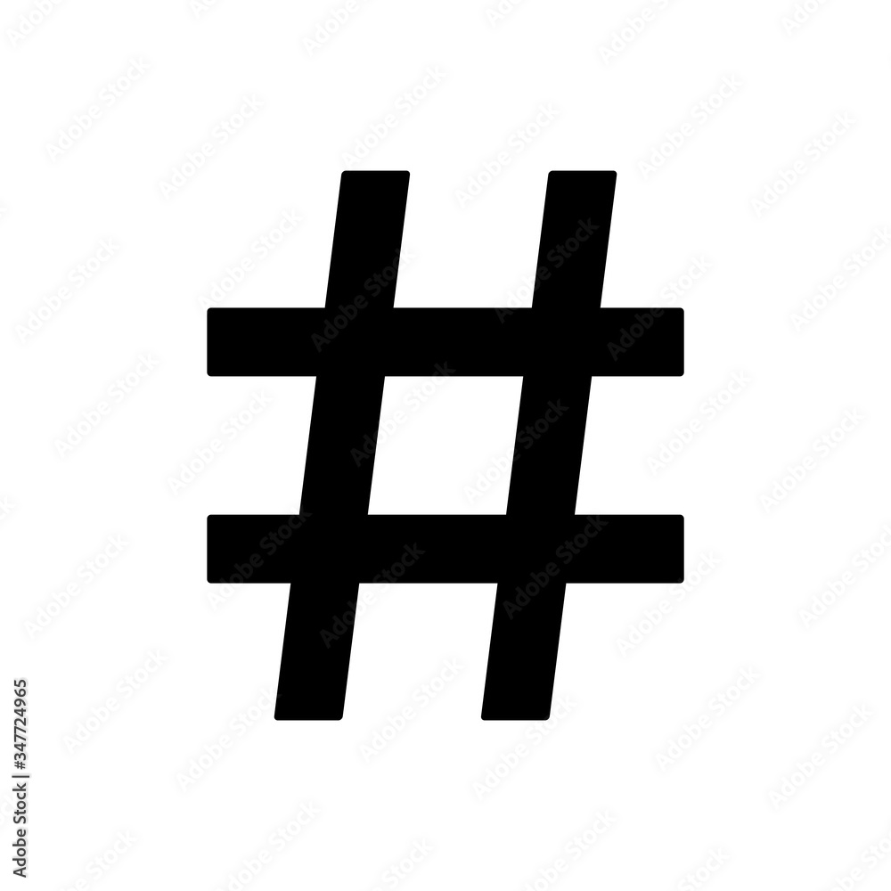 Fototapeta premium hash tag icon design vector template