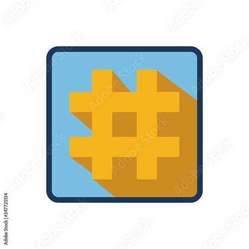hash tag icon design vector template