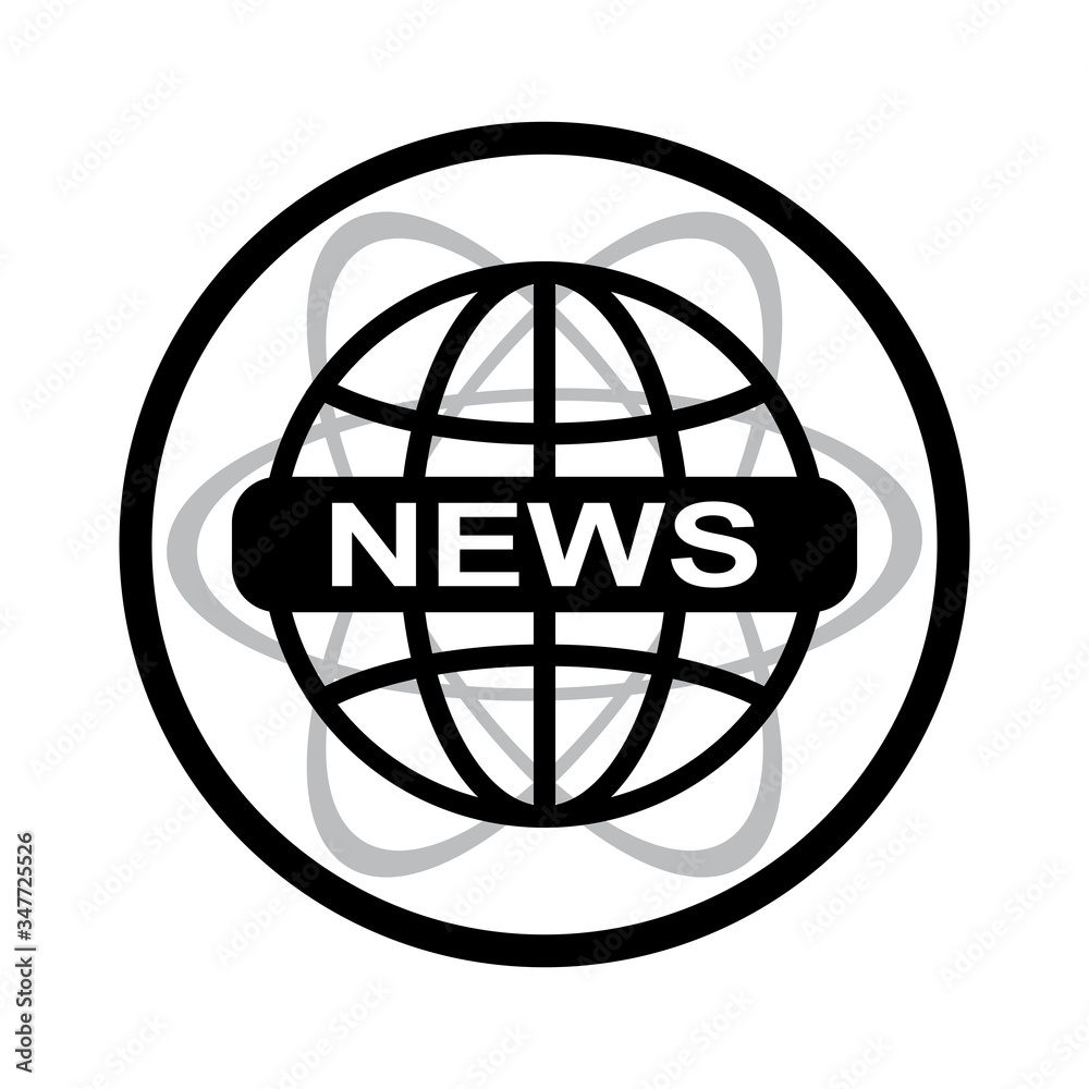 News vector icon. World symbol. Design template vector News vector icon. World symbol. Design template vector