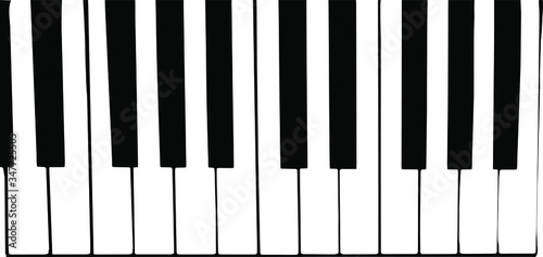 Black and white piano keys.