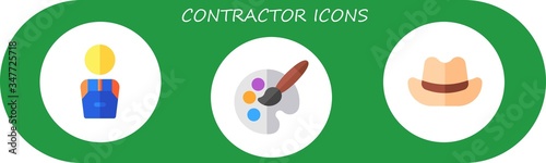 contractor icon set
