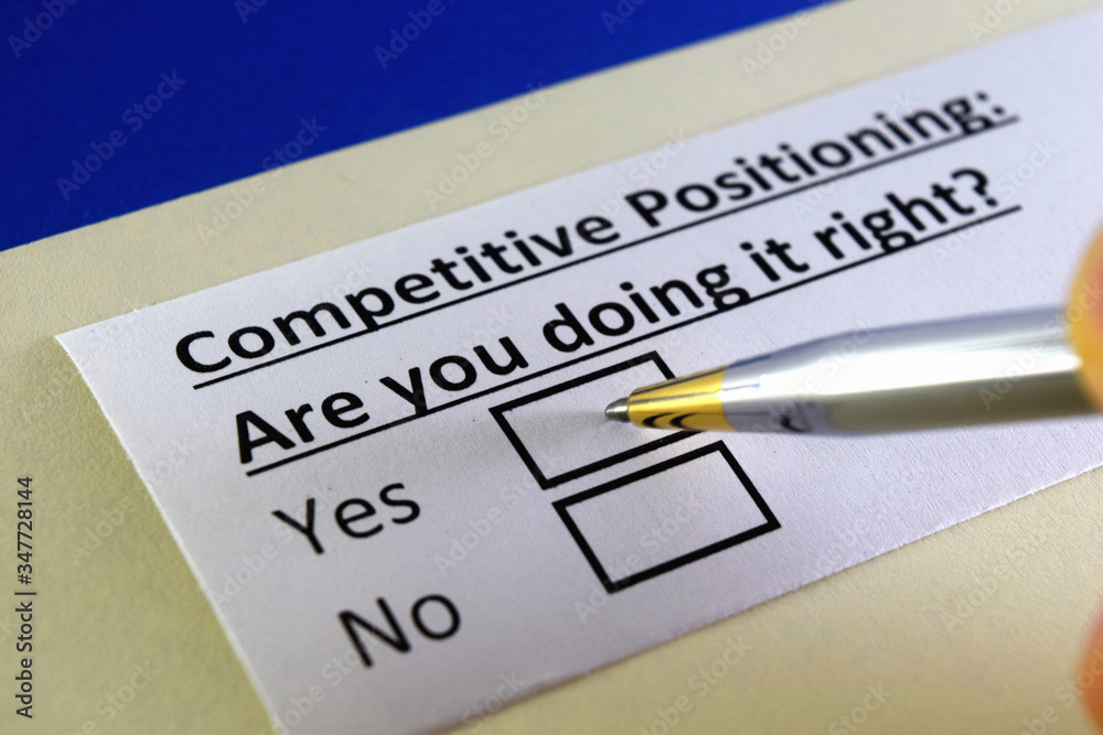 One person is answering question about competitive positioning.