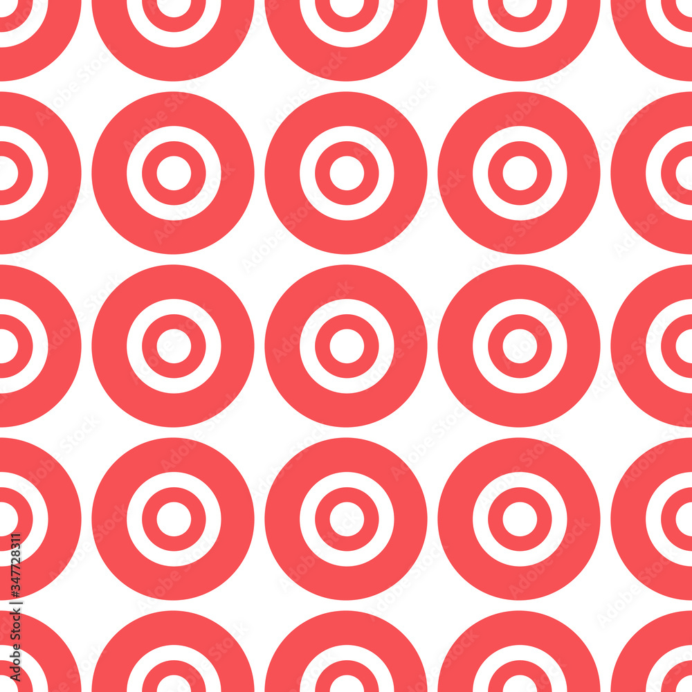 Abstract orange polka circles Seamless pattern background. Stock vector illustration