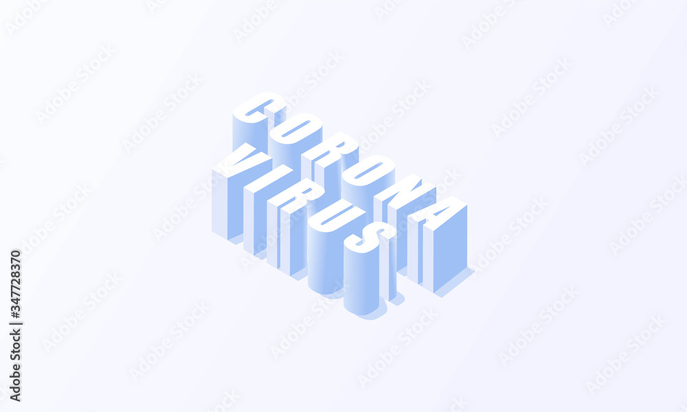 Corona Virus test isometric background vector design.