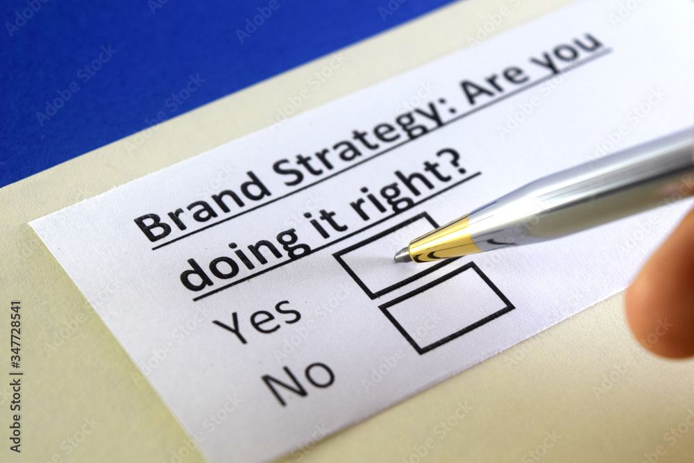 One person is answering question about brand strategy. One person is answering question about brand strategy.