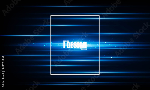 Abstract technology vector background with Hi speed lights dark backdrop with Arrow Light out triangle background Hitech communication