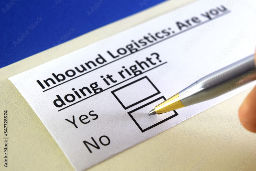One person is answering question about inbound logistics. One person is answering question about inbound logistics.
