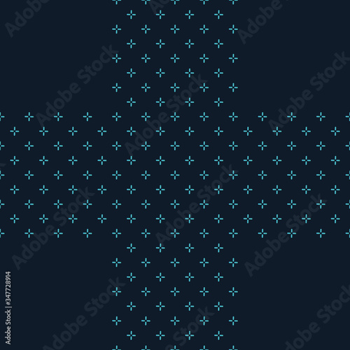 Vector cross stich plus seamless pattern, geometric background. Aim seamless patern. Stock vector illustration