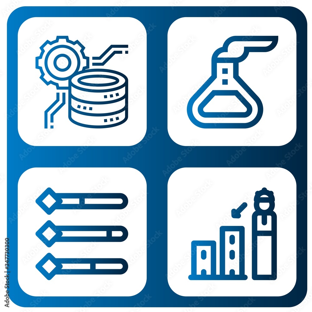Set of analysis icons