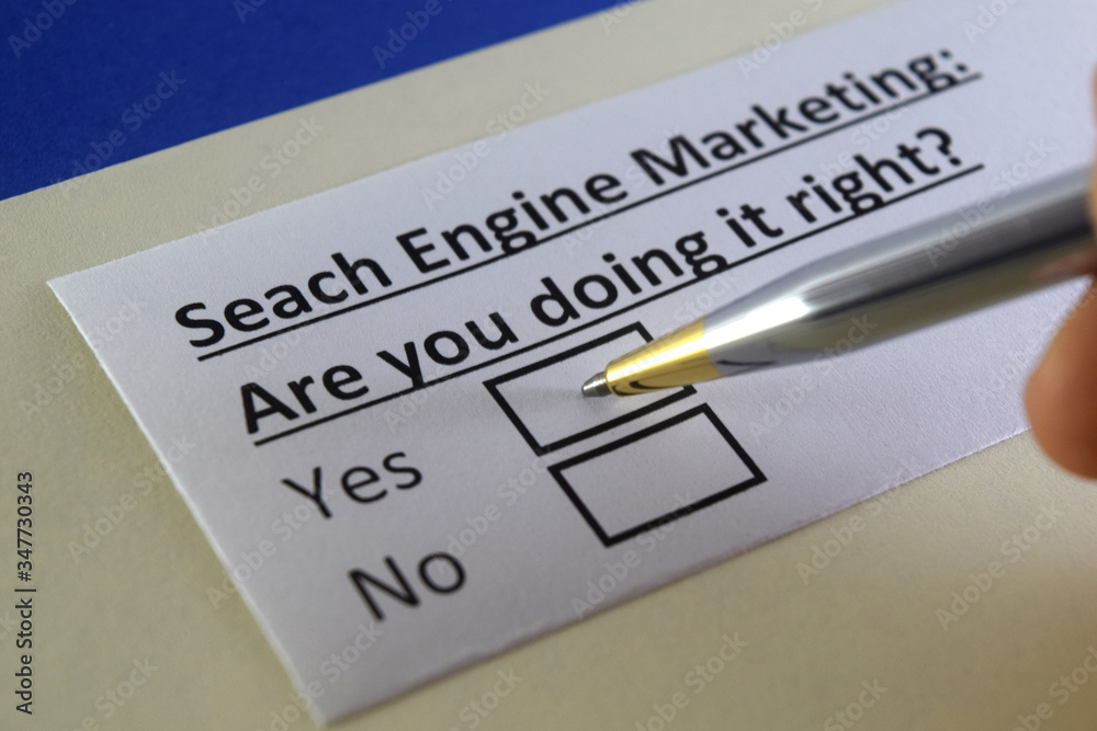 One person is answering question about search engine marketing.