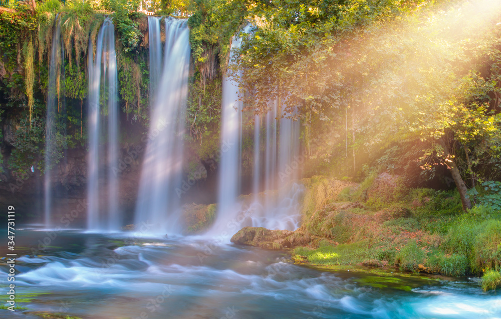 Upper Duden waterfall and nature park in Antalya city, Turkey Upper Duden waterfall and nature park in Antalya city, Turkey