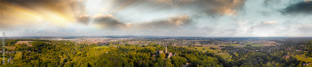 Aerial view of Bamberg Altenburg Castle, Germany