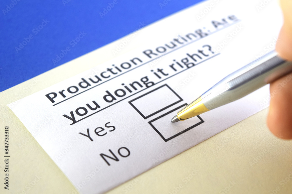 One person is answering question about production routing. One person is answering question about production routing.