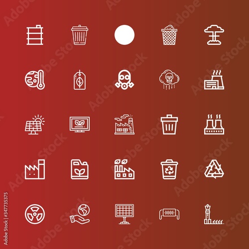 Editable 25 pollution icons for web and mobile © Nadir